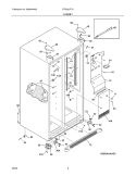 CABINET Diagram and Parts List for FRS26LF7DSP  Frigidaire Refrigerator