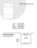 COVER Diagram and Parts List for FEF316BQC  Frigidaire Range