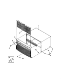 CABINET FRONT, WRAPPER Diagram and Parts List for WAC052T7A6  Frigidaire Air Conditioner