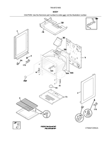 Body Diagram and Parts List for 79060721905  Kenmore Range