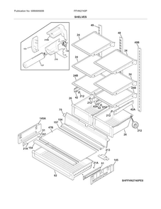 Shelves Diagram and Parts List for FFHN2740PECA  Frigidaire Refrigerator
