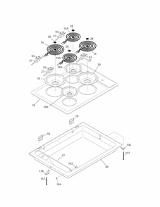 Maintop Diagram and Parts List for 79041209903  Kenmore Cooktop