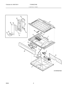 Control Panel Diagram and Parts List for FCWM3027ABE  Frigidaire Microwave Oven Combo