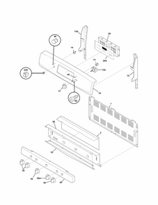 Backguard Diagram and Parts List for 79072903014  Kenmore Range