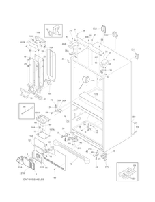 Cabinet Diagram and Parts List for 25370313210  Kenmore Refrigerator