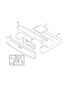 Control Panel Diagram and Parts List for EW30EW5CGS8  Electrolux Wall Oven