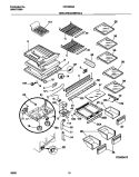 SHELVES / CONTROLS Diagram and Parts List for FRT26XGCB1  Frigidaire Refrigerator