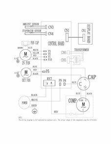 Wiring Diagram Diagram and Parts List for 25376062312  Kenmore Air Conditioner