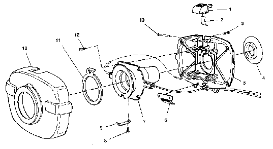 Front Cover Assembly Diagram and Parts List for 00067  Electrolux Canister Vacuum