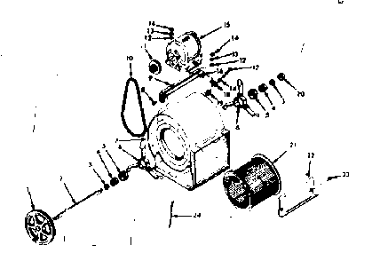 Part Location Diagram of 74838 Frigidaire Space heater blower motor