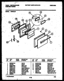 DOOR PARTS Diagram and Parts List for KB969LM3  Frigidaire Microwave Oven Combo