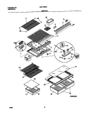 SHELVES Diagram and Parts List for MRT18GREW2  Frigidaire Refrigerator