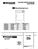 COVER Diagram and Parts List for WDG546RBW2  Frigidaire Dryer