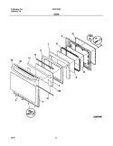 DOOR Diagram and Parts List for GLEF376AQD  Frigidaire Range
