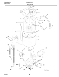 Motor/Tub Diagram and Parts List for KWS839ZAS0  Frigidaire Washer