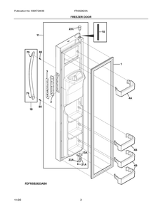 Part Location Diagram of 5304527380 Frigidaire STOP