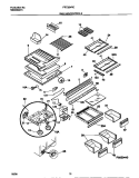SHELVES / CONTROLS Diagram and Parts List for FRT22NRCW1  Frigidaire Refrigerator
