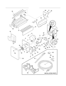 Ice Maker Diagram and Parts List for EI23CS55GB8  Electrolux Refrigerator