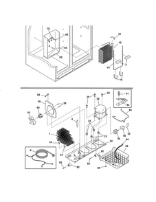 System Diagram and Parts List for FFHS2311LBC  Frigidaire Refrigerator