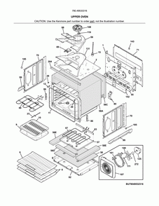 Upper oven Diagram and Parts List for 79049533316  Kenmore Wall Oven