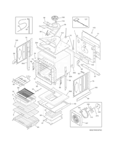 Body Diagram and Parts List for EI27EW35PSC  Electrolux Wall Oven