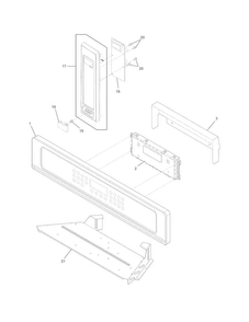Control Panel Diagram and Parts List for FGMC3065PFC  Frigidaire Microwave Oven Combo