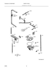 Hydraulic System Diagram and Parts List for GDSP471TAF0A  Frigidaire Dishwasher