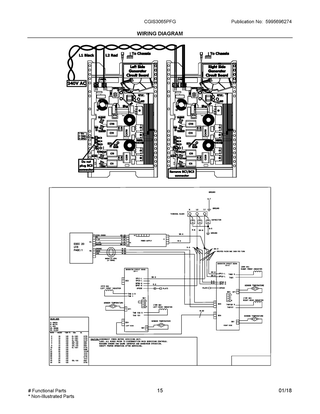Wiring Diagram Diagram and Parts List for CGIS3065PFG  Frigidaire Range