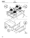 TOP / DRAWER Diagram and Parts List for 31-2649-23-09  Tappan Range