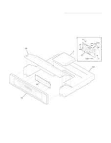 Control Panel Diagram and Parts List for FGET2745KBB  Frigidaire Wall Oven