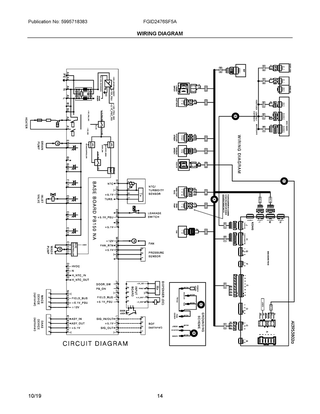 Wiring Diagram Diagram and Parts List for FGID2476SF5A  Frigidaire Dishwasher