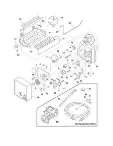 Ice Maker Diagram and Parts List for FGHS2342LF8  Frigidaire Refrigerator
