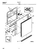 DOOR Diagram and Parts List for FDB421RFS2  Frigidaire Dishwasher
