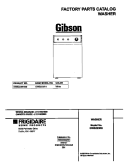 COVER Diagram and Parts List for GWS223RHS0  Gibson Washer
