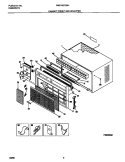 CABINET FRONT AND WRAPPER Diagram and Parts List for WAS18EG2A1  Frigidaire Air Conditioner