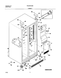 CABINET Diagram and Parts List for FRS23H5ASB3  Frigidaire Refrigerator