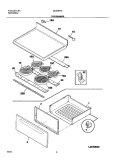 TOP / DRAWER Diagram and Parts List for GLEFS77CQA  Frigidaire Range