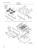 TOP/DRAWER Diagram and Parts List for CEI30EF5GSC  Electrolux Range