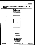 COVER Diagram and Parts List for FV19F5WXFC  Gibson Freezer