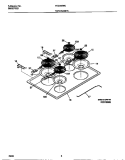 TOP / DRAWER Diagram and Parts List for FED300WCWA  Frigidaire Range