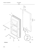 DOOR Diagram and Parts List for FKFU13M2HW1  Frigidaire Freezer