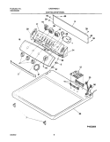 CONTROL PANEL Diagram and Parts List for CRER442AS1  Frigidaire Dryer