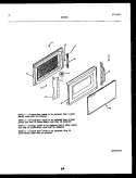 DOOR PARTS Diagram and Parts List for 56-9631-10-02  Tappan Microwave