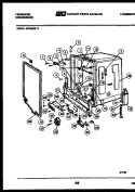 TUB AND FRAME PARTS Diagram and Parts List for DW3350LW2  Frigidaire Dishwasher
