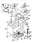 SIDES & TOP Diagram and Parts List for TWX645RBW1  Tappan Washer
