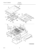 TOP/DRAWER Diagram and Parts List for CGES3065KW2  Frigidaire Range