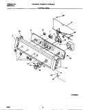 CONTROL PANEL Diagram and Parts List for FWX433RBS3  Frigidaire Washer