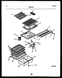 SHELVES AND SUPPORTS Diagram and Parts List for RT19F3DX3B  Gibson Refrigerator