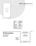 COVER Diagram and Parts List for FRTB7B4EMB1  Frigidaire Refrigerator