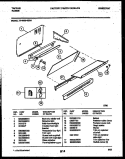 SPLASHER CONTROL Diagram and Parts List for 77-4950-00-04  Tappan Microwave Oven Combo